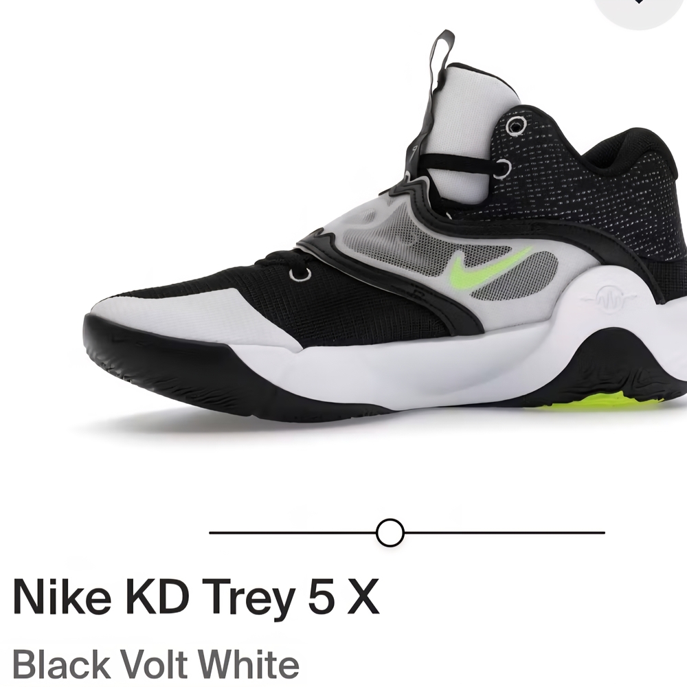 Nike KD Trey MENS Sneakers - Black, Volt, White - Picture 5 of 9